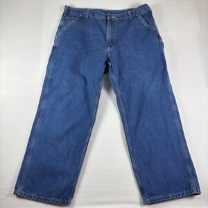 Carhartt B13 DST Dungaree Fit Carpenter Jeans Mens 40x30 Dark Stone Blue Denim